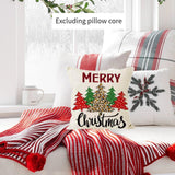 Maxbell Christmas Pillow Cover Printed Cushion Cover for Xmas Living Room Decoration Style A