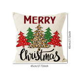 Maxbell Christmas Pillow Cover Printed Cushion Cover for Xmas Living Room Decoration Style A