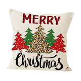 Maxbell Christmas Pillow Cover Printed Cushion Cover for Xmas Living Room Decoration Style A