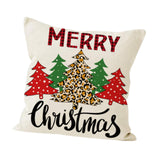 Maxbell Christmas Pillow Cover Printed Cushion Cover for Xmas Living Room Decoration Style A