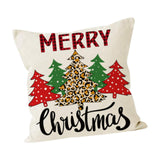 Maxbell Christmas Pillow Cover Printed Cushion Cover for Xmas Living Room Decoration Style A