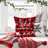 Maxbell Christmas Pillow Cover Zippered 18x18 Pillow Case for Living Room Xmas Decor