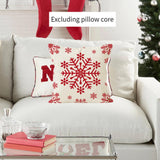 Maxbell Christmas Pillow Cover Printed Cushion Cover for Xmas Living Room Decoration Style D