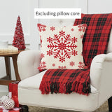 Maxbell Christmas Pillow Cover Printed Cushion Cover for Xmas Living Room Decoration Style D