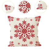 Maxbell Christmas Pillow Cover Printed Cushion Cover for Xmas Living Room Decoration Style D