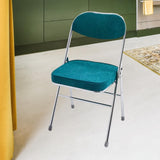 Maxbell Folded Chair Multifunction Decor Meeting Room Chair for Party Indoor Wedding Blue