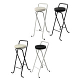 Maxbell Bar Stool Round Foldable Breakfast Bar Stool for Office Restaurant Garden Whitetube Whiteseat