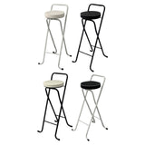 Maxbell Bar Stool Round Foldable Breakfast Bar Stool for Office Restaurant Garden Whitetube Whiteseat