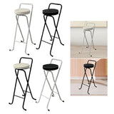 Maxbell Bar Stool Round Foldable Breakfast Bar Stool for Office Restaurant Garden Whitetube Whiteseat