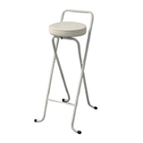 Maxbell Bar Stool Round Foldable Breakfast Bar Stool for Office Restaurant Garden Whitetube Whiteseat