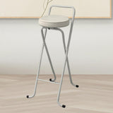 Maxbell Bar Stool Round Foldable Breakfast Bar Stool for Office Restaurant Garden Whitetube Whiteseat