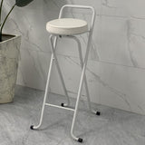 Maxbell Bar Stool Round Foldable Breakfast Bar Stool for Office Restaurant Garden Whitetube Whiteseat