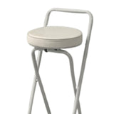 Maxbell Bar Stool Round Foldable Breakfast Bar Stool for Office Restaurant Garden Whitetube Whiteseat