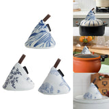 Maxbell Triangle Pot Cap Kettle Lid Cover Pot Grip Cover for Cooking Home Frying Pan Style A