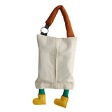 Maxbell Hanging Tissue Bag Container Portable Car Tissue Box for Home Kitchen Toilet White