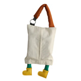Maxbell Hanging Tissue Bag Container Portable Car Tissue Box for Home Kitchen Toilet White