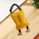 Maxbell Hanging Tissue Bag Container Portable Car Tissue Box for Home Kitchen Toilet Yellow