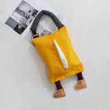 Maxbell Hanging Tissue Bag Container Portable Car Tissue Box for Home Kitchen Toilet Yellow