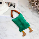 Maxbell Hanging Tissue Bag Container Portable Car Tissue Box for Home Kitchen Toilet Green