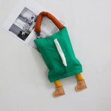 Maxbell Hanging Tissue Bag Container Portable Car Tissue Box for Home Kitchen Toilet Green