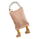 Maxbell Hanging Tissue Bag Container Portable Car Tissue Box for Home Kitchen Toilet Pink