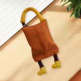 Maxbell Hanging Tissue Bag Container Portable Car Tissue Box for Home Kitchen Toilet Brown