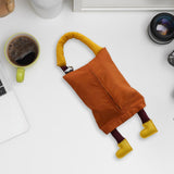 Maxbell Hanging Tissue Bag Container Portable Car Tissue Box for Home Kitchen Toilet Brown