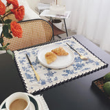 Maxbell Placemat Washable Floral Patterned Non Slip Place Mat for Home Dinner Family