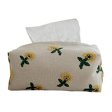 Maxbell Tissue Box Cover Linen Cloth Napkin Box Holder for Restaurants Bathroom Home