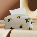 Maxbell Tissue Box Cover Linen Cloth Napkin Box Holder for Restaurants Bathroom Home