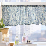 Maxbell Half Curtain Vintage Floral Pattern Window Screen Rustic Rod Pocket Curtains