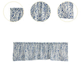 Maxbell Half Curtain Vintage Floral Pattern Window Screen Rustic Rod Pocket Curtains