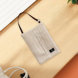 Maxbell Hanging Woven Tissue Bag Organizer Desk Tissue Box for Camping Bathroom Home Beige