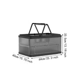 Maxbell Foldable Laundry Basket 86 L Dirty Clothes Hamper for Camp Bathroom Beach Clear Black