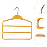 Maxbell Pants Hanger Compact Clothes Rack Clothes Hanger for Towels Trousers Scarves Yellow