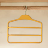 Maxbell Pants Hanger Compact Clothes Rack Clothes Hanger for Towels Trousers Scarves Yellow