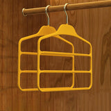 Maxbell Pants Hanger Compact Clothes Rack Clothes Hanger for Towels Trousers Scarves Yellow