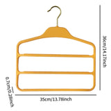 Maxbell Pants Hanger Compact Clothes Rack Clothes Hanger for Towels Trousers Scarves Yellow