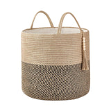 Maxbell Woven Basket Washing Clothes Organizer for Laundry Room Home Bedroom Yellow