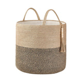 Maxbell Woven Basket Washing Clothes Organizer for Laundry Room Home Bedroom Yellow