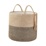 Maxbell Woven Basket Washing Clothes Organizer for Laundry Room Home Bedroom Yellow