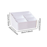 Maxbell Desktop Storage Box Stationery Organizer Remote Control Holder for Dormitory White