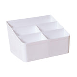 Maxbell Desktop Storage Box Stationery Organizer Remote Control Holder for Dormitory White