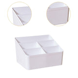 Maxbell Desktop Storage Box Stationery Organizer Remote Control Holder for Dormitory White