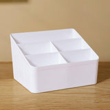 Maxbell Desktop Storage Box Stationery Organizer Remote Control Holder for Dormitory White