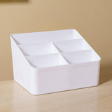 Maxbell Desktop Storage Box Stationery Organizer Remote Control Holder for Dormitory White