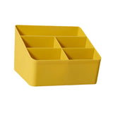 Maxbell Desktop Storage Box Stationery Organizer Remote Control Holder for Dormitory Yellow