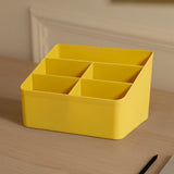 Maxbell Desktop Storage Box Stationery Organizer Remote Control Holder for Dormitory Yellow