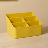 Maxbell Desktop Storage Box Stationery Organizer Remote Control Holder for Dormitory Yellow