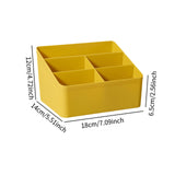 Maxbell Desktop Storage Box Stationery Organizer Remote Control Holder for Dormitory Yellow